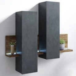 Armoire Murale BOTSWANA 2 Portes Matera/chĂȘne Appenzeller